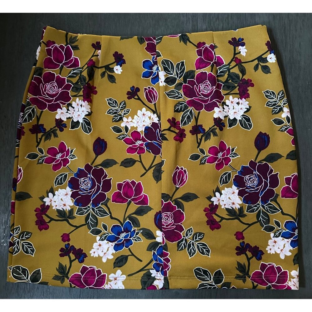 Floral Mini Skirt Size L Women’s Cottagecore Y2K Boho Chic Vintage Festival